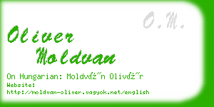 oliver moldvan business card